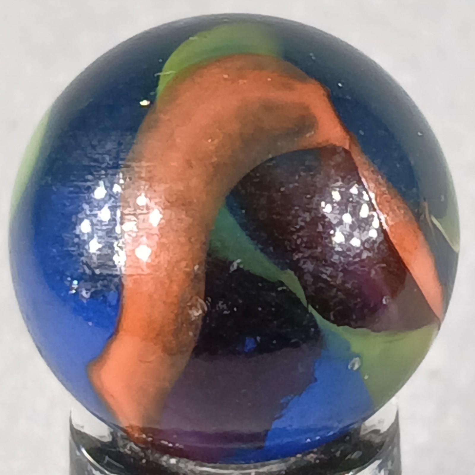 Vintage King Marbles Deep Orchid .61 Inches Near-Mint Condition