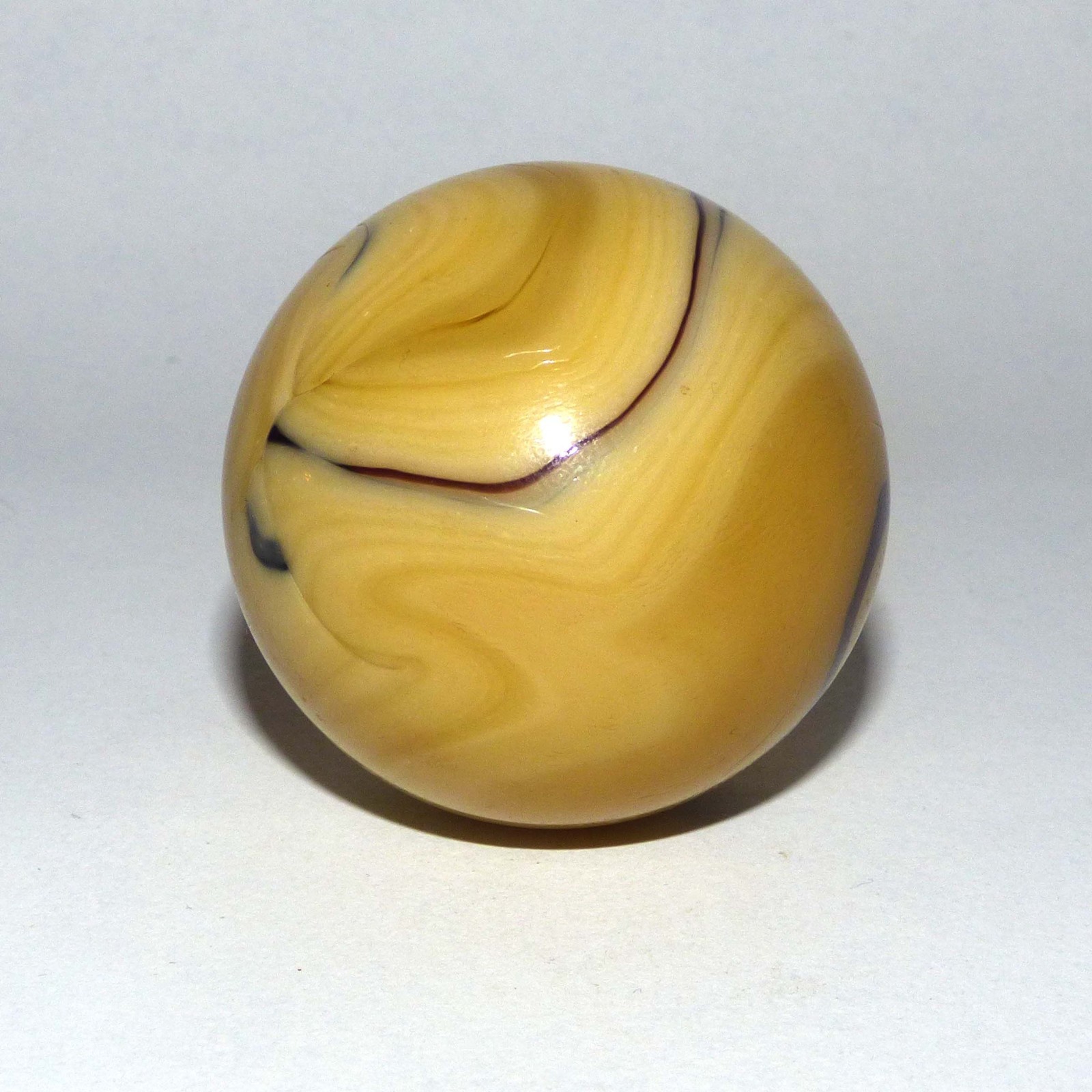 Toe Breaker 50mm Caramel Brown Swirl Vacor Marbles – Rare Pair Set of 2