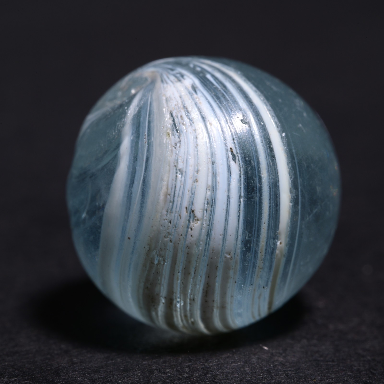 Indian Marble German Handmade Antique Clear & Ice White 14.4mm 9/16”