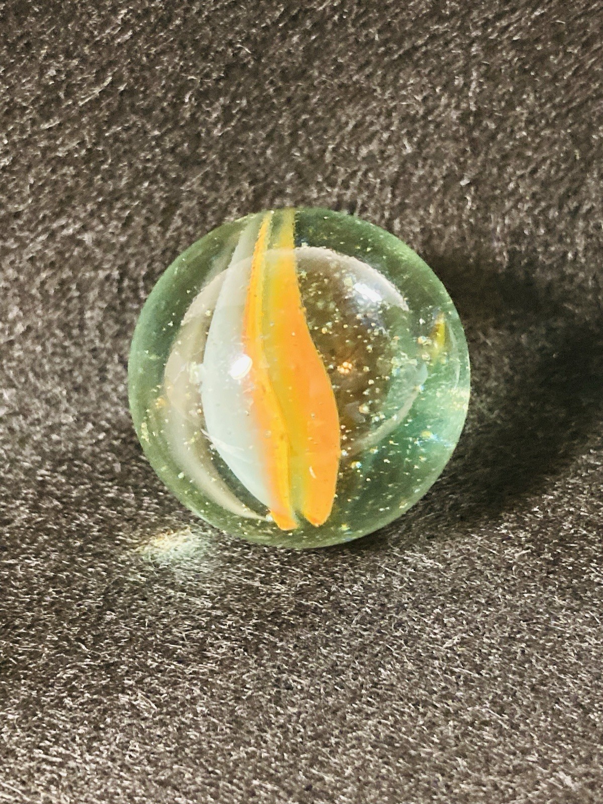 2 ANTIQUE VINTAGE BENNINGTON MARBLES FANCY MULTICOLORED 1800’s HANDMADE GLAZED