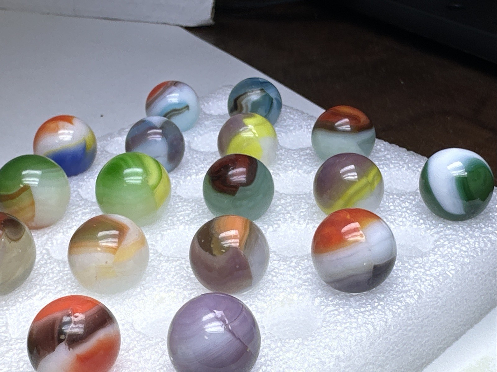 273 Awesome Mixed Lot Of 30 Vintage Vitro Agate Marbles!