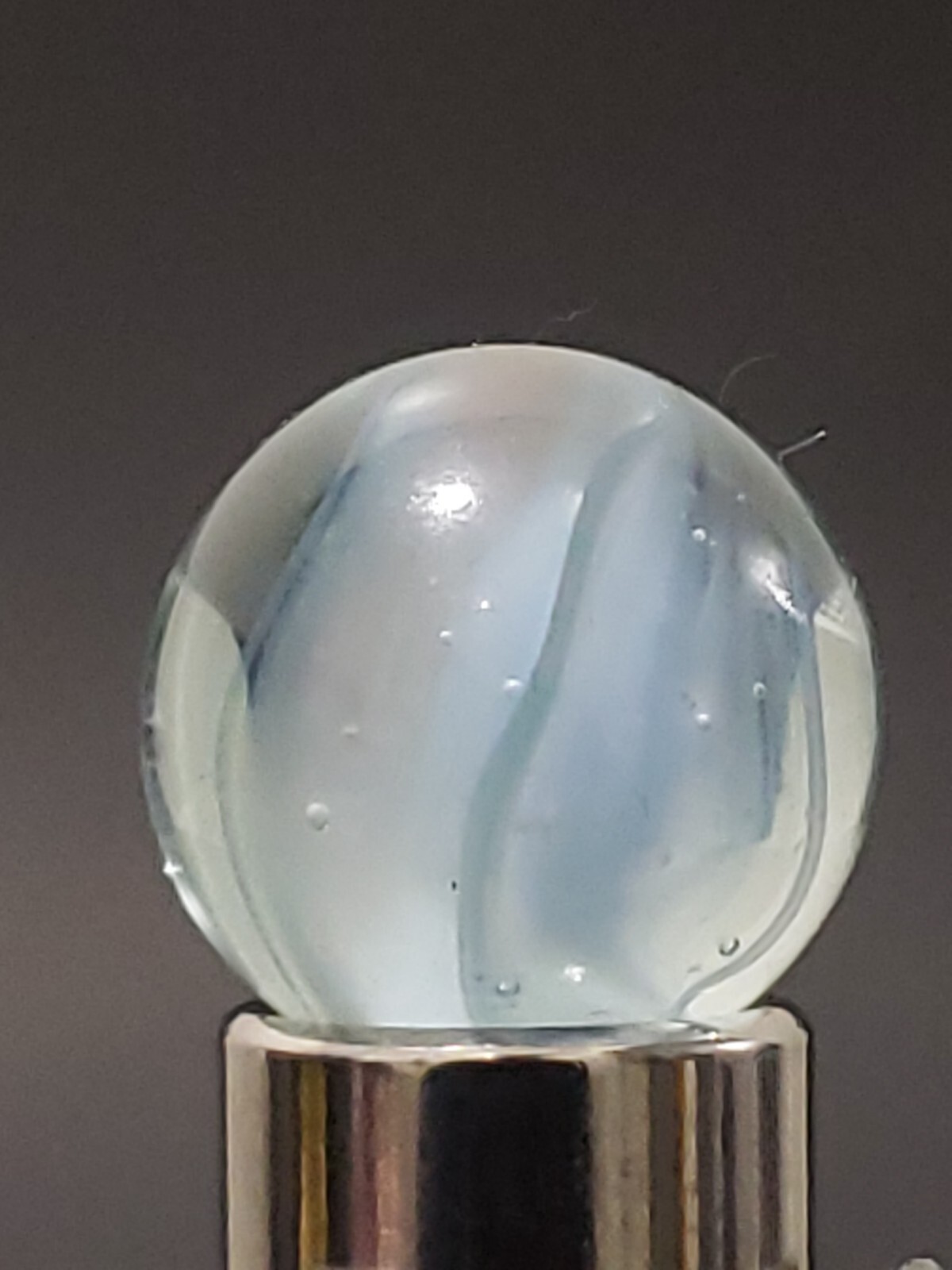 Cats Eye Marble Clear 5/8″ Vintage 4 Vein #111