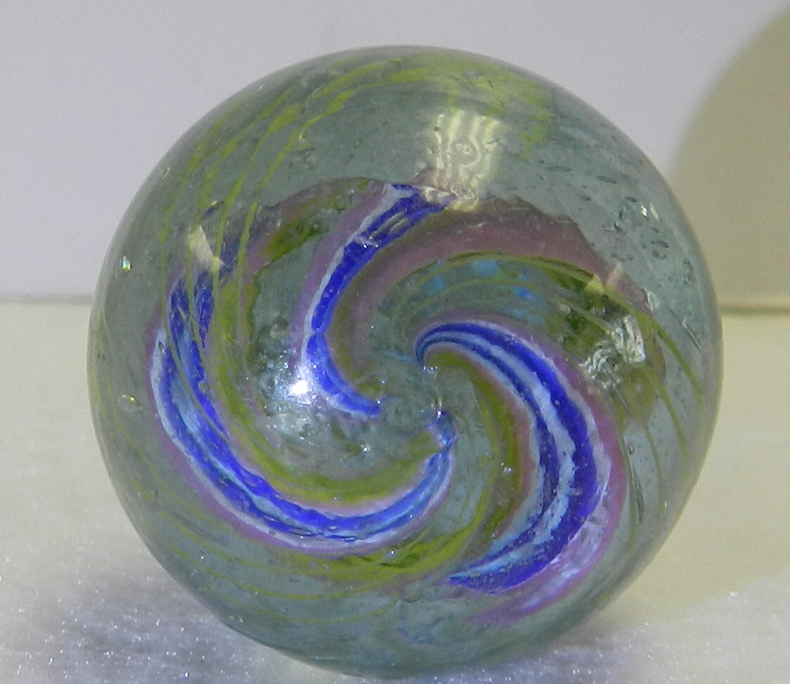 #16889m Bigger 1.08 Inches Divided Ribbon Swirl Marble