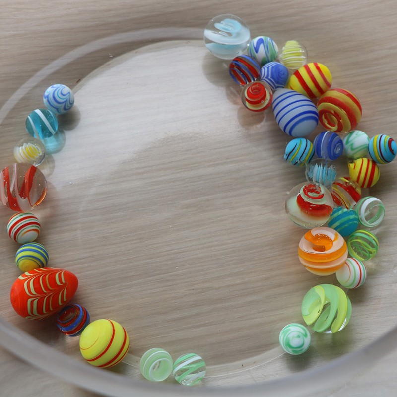 16mm Glass Marbles Round Beads Coloured Glass Balls Vase Fish Tank Decor Game