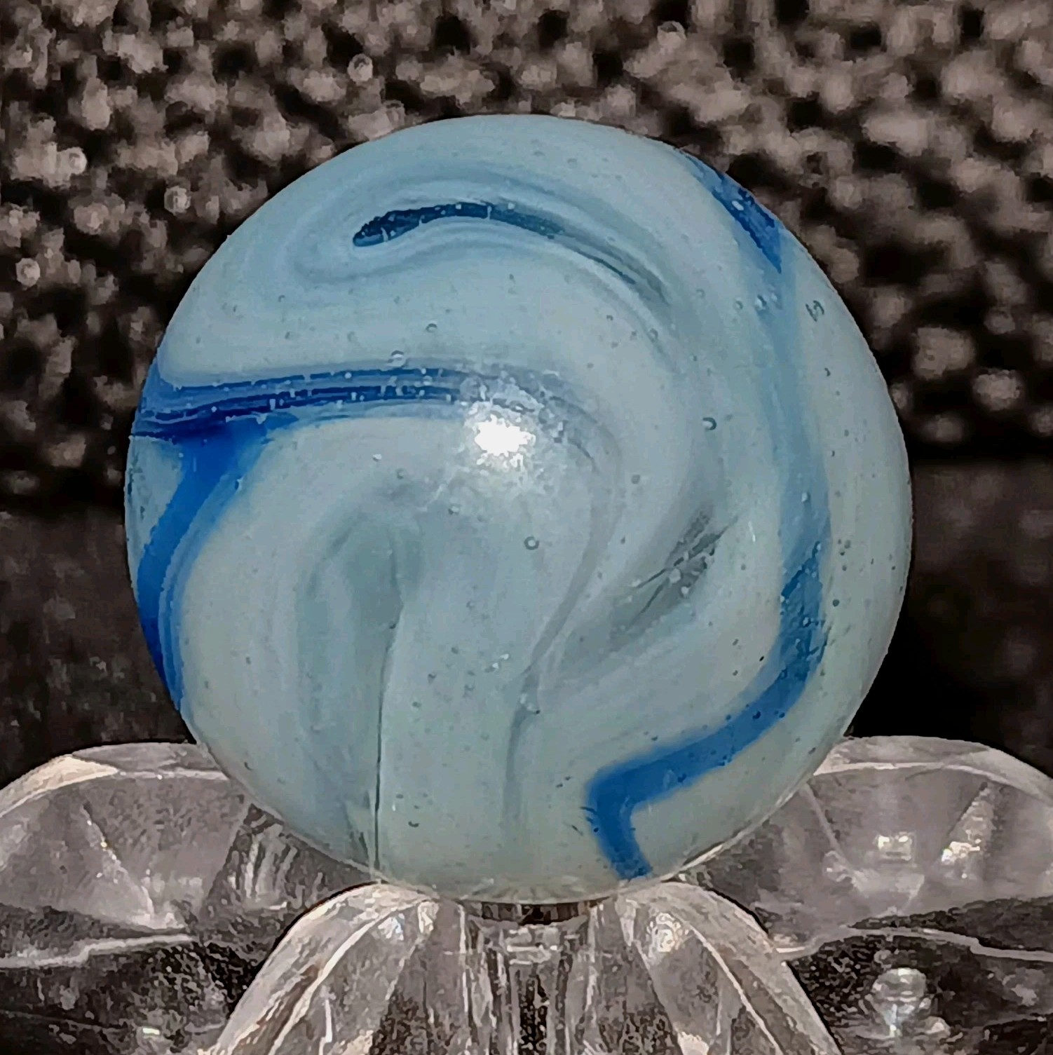 Alley Agate Swirl Marble. .59″ Mint. Pennsboro (1932-1937)