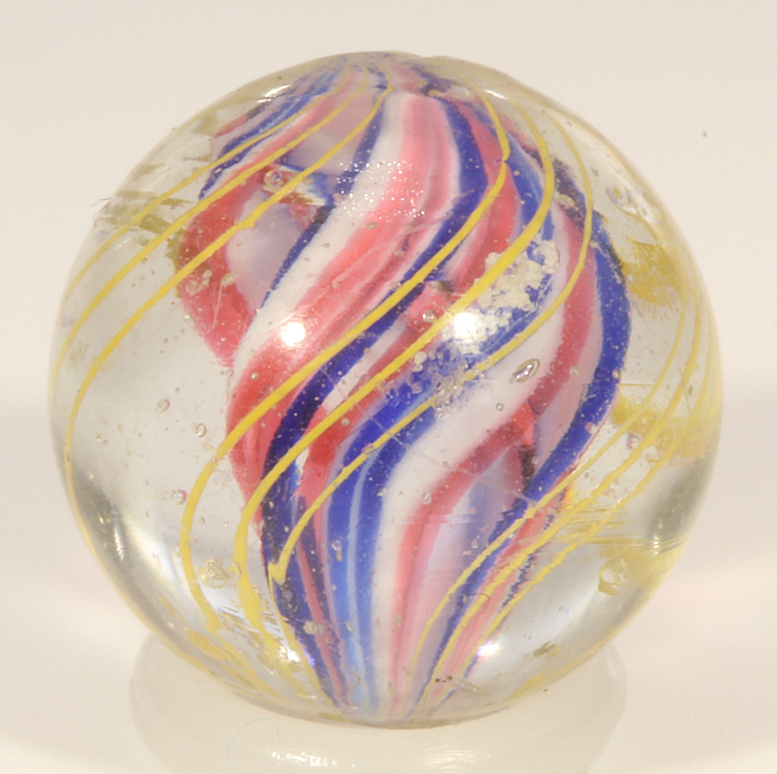 Antique German Divided Core Swirl Marble 5/8″+ Mint