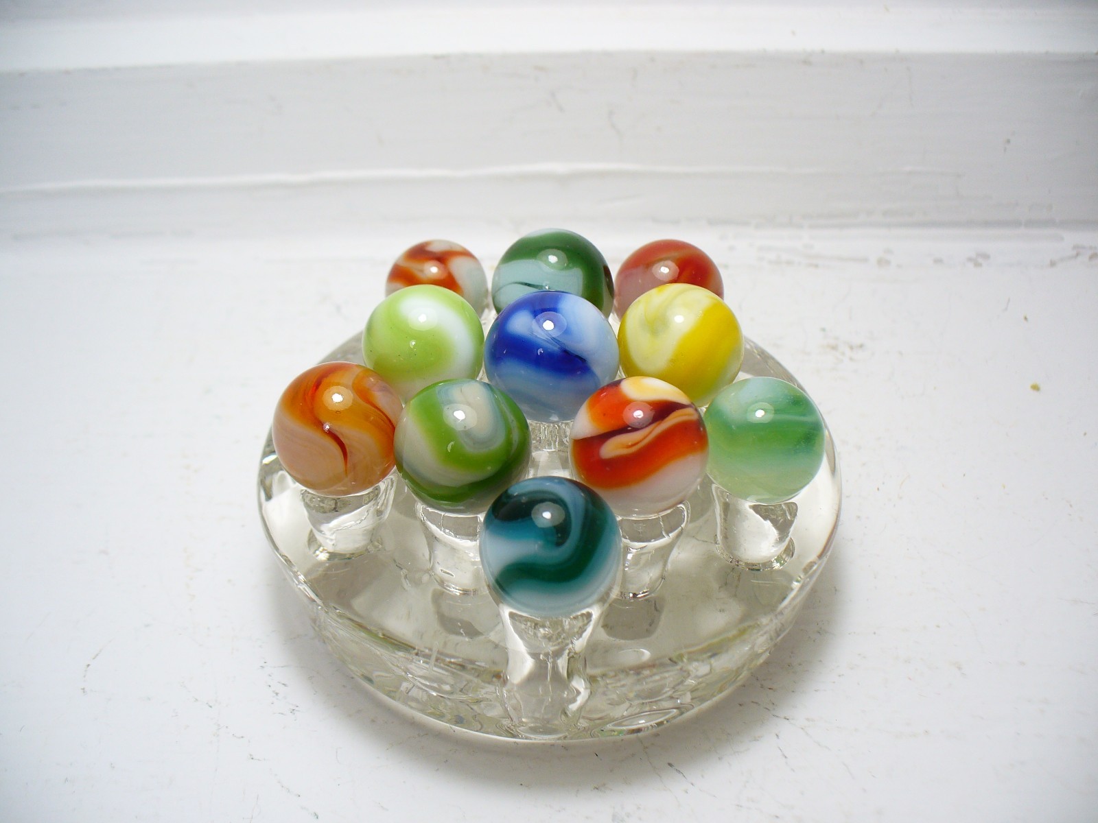 #1114 Marbles 11 pcs. Vintage West Virginia Swirls Alley, Champion
