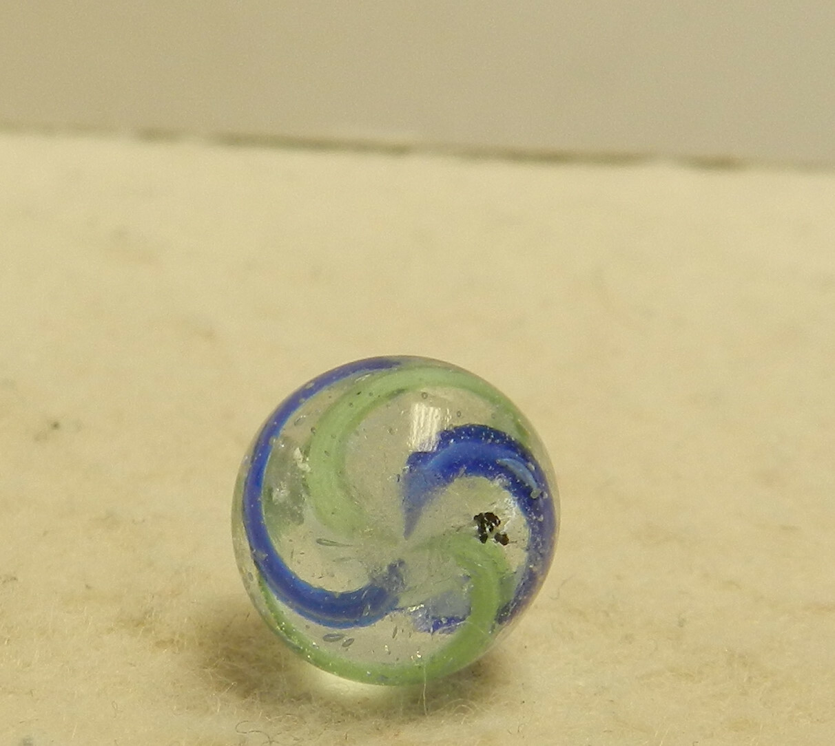 #13584m Tiny .46 Inches Peewee German Handmade Swirl Marble