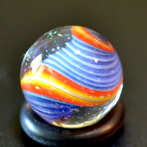 BRYAN TRILLAS GLASS MARBLE/.598″-VIOLET ZEBRA BLACKLIGHT-VIOLET UNDER BLACKLIGHT
