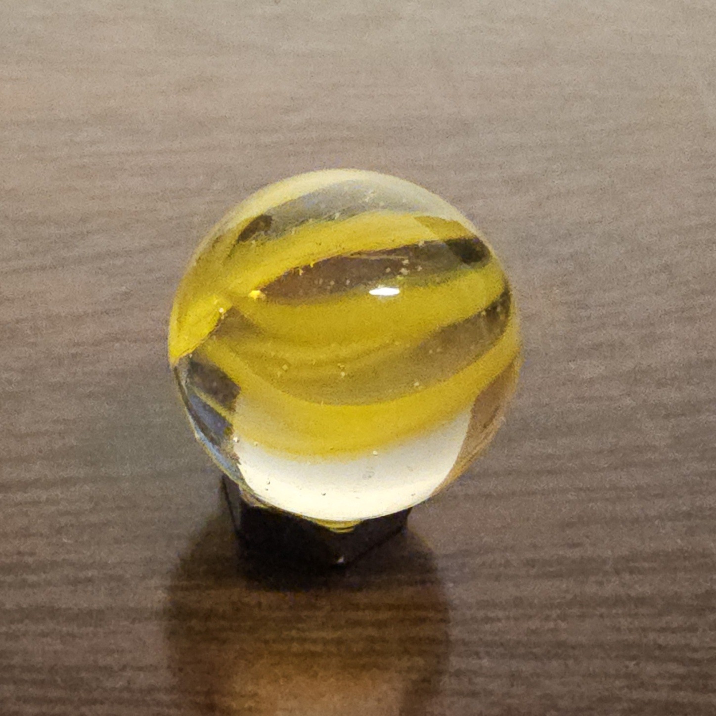 Vintage Vacor Gold Spaghetti Ribbon .593″ Glass Marble