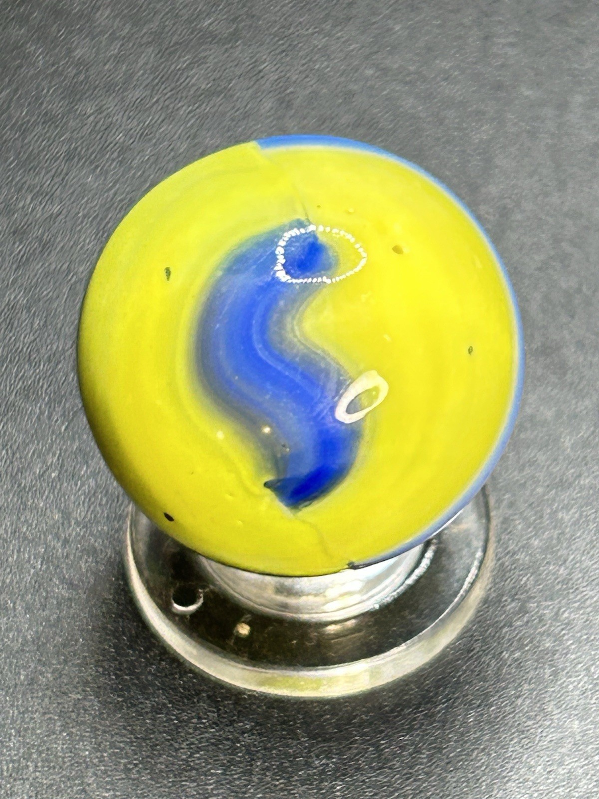 Vintage Marble King St. Mary’s Cub Scout Rainbow Marble 0.866”