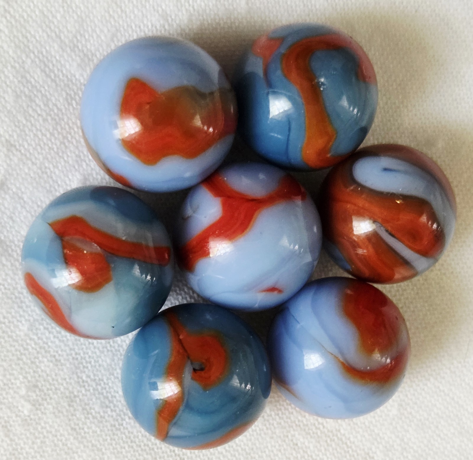 Spiderman Superboy Peltier Alley Agate WV Marble King Blue Red Swirl Marbles Lot