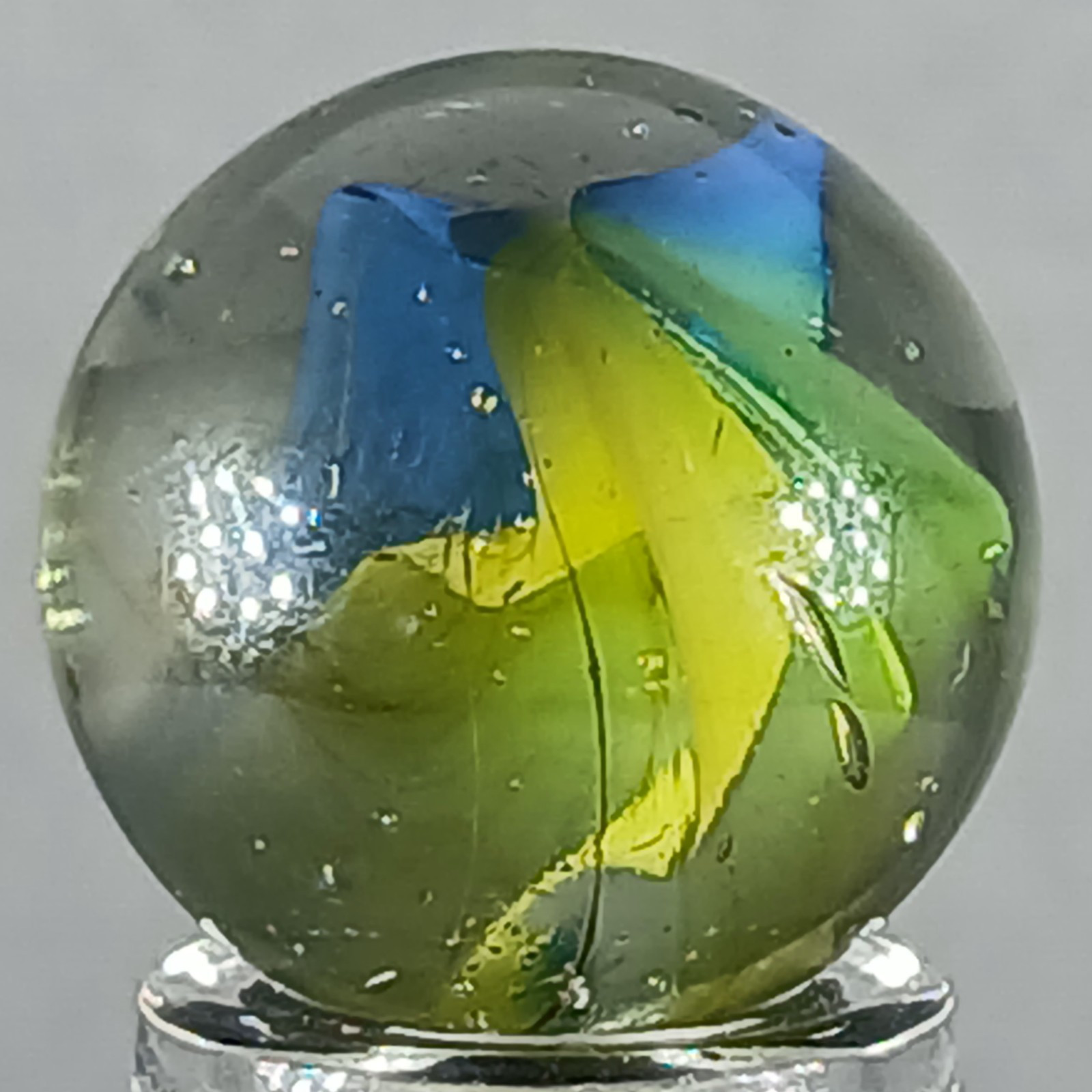 Vintage Tri-Color Hybrid Cat’s Eye Marble .62 Inches Near-Mint Condition
