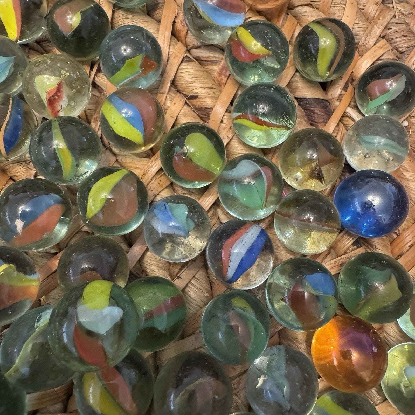 Vintage Cat Eye Mixture Collectible Game Colorful Lot Of Marbles 250 Total