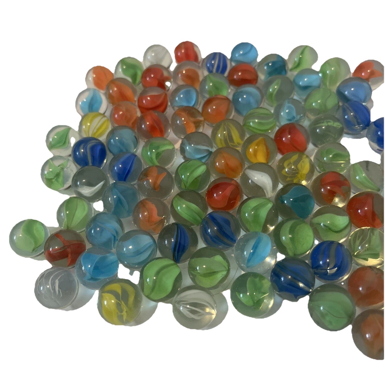 Marbles Random Cat Confetti Sling Glass Swirl Vitro Agate Milk Pebbles 124 count