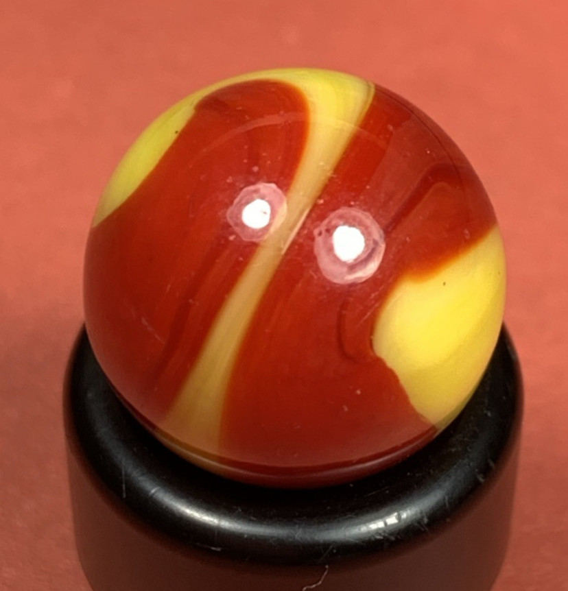 NICEST ON EBAY ! KETCHUP & MUSTARD AGATE CANDY APPLE RED CORKSCREW .58 BOX02/129