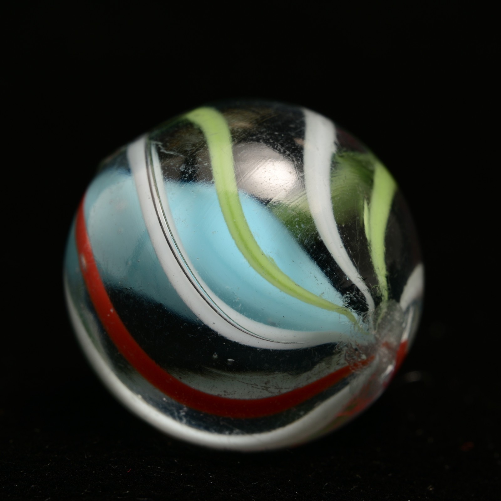 Baby Blue Solid Core German Handmade Antique Marble Crisp & Clear 18mm 11/16”