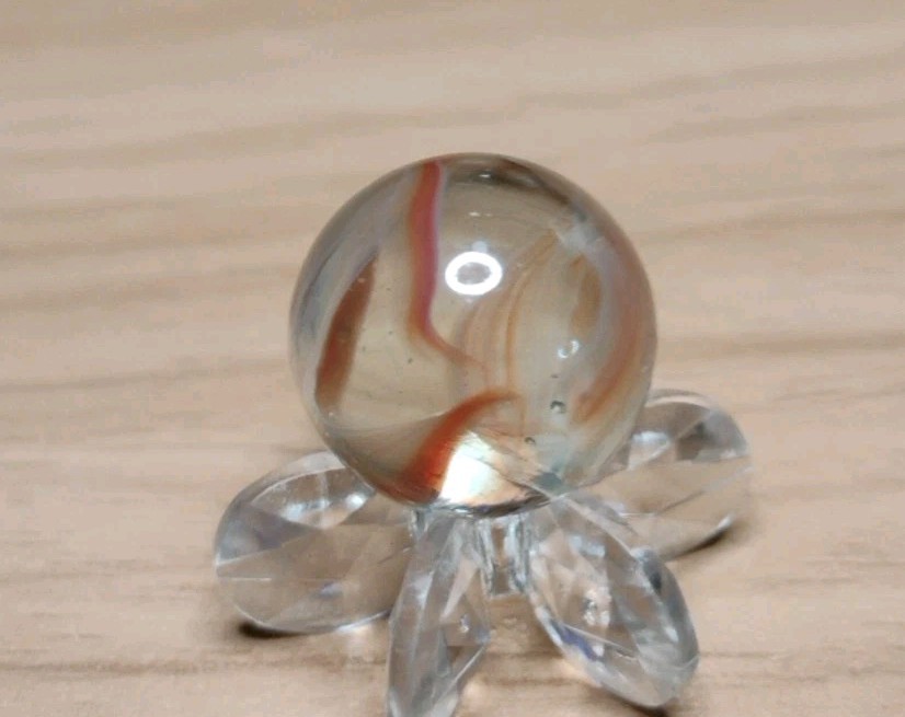 .62″ VINTAGE MARBLES – PELTIER CLEAR BASE🔥RARE COLLECTOR TOYS MINT-