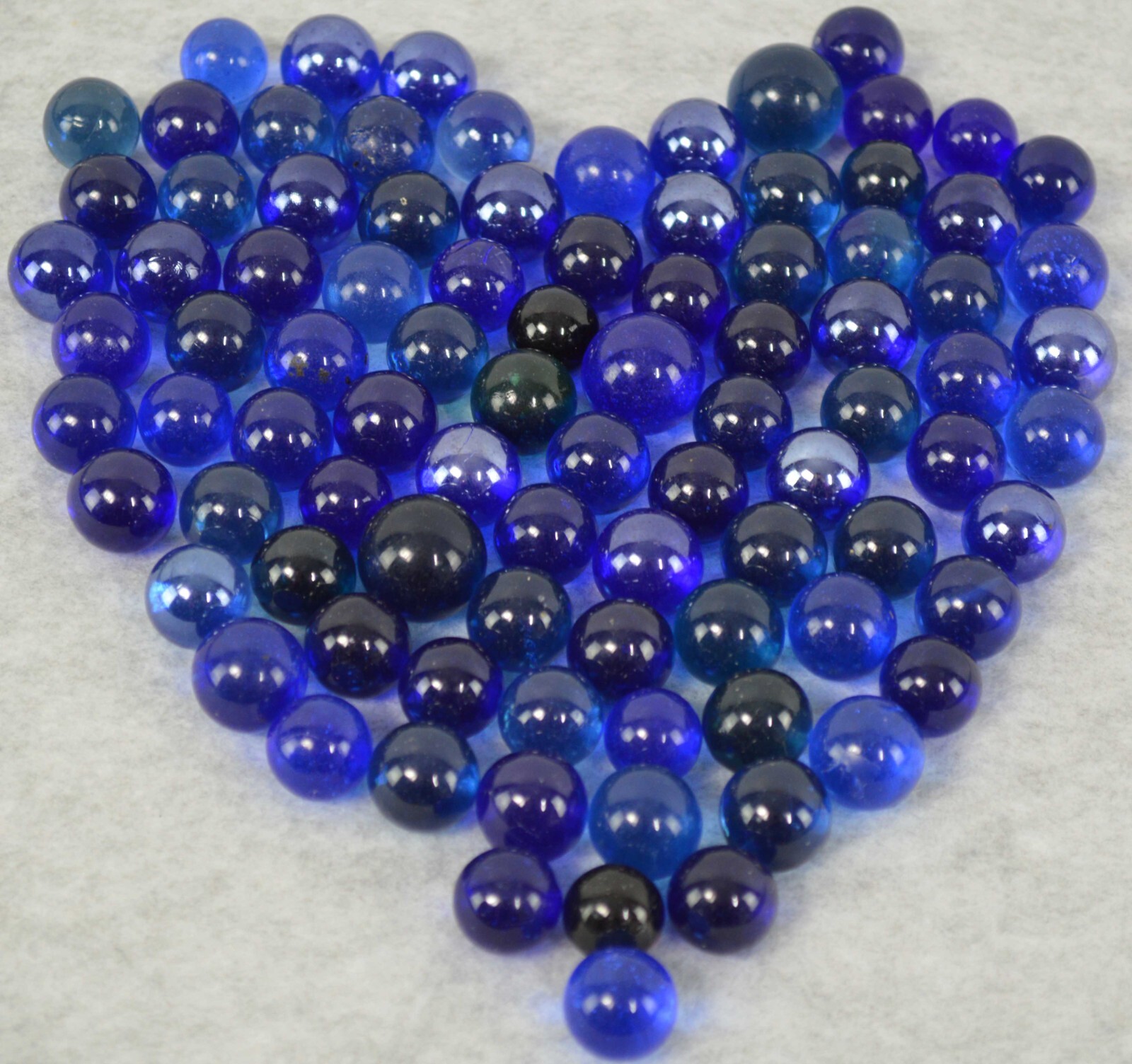 Vintage Marble Lot 80 Shades of Blue Unique Collection 13mm-18mm