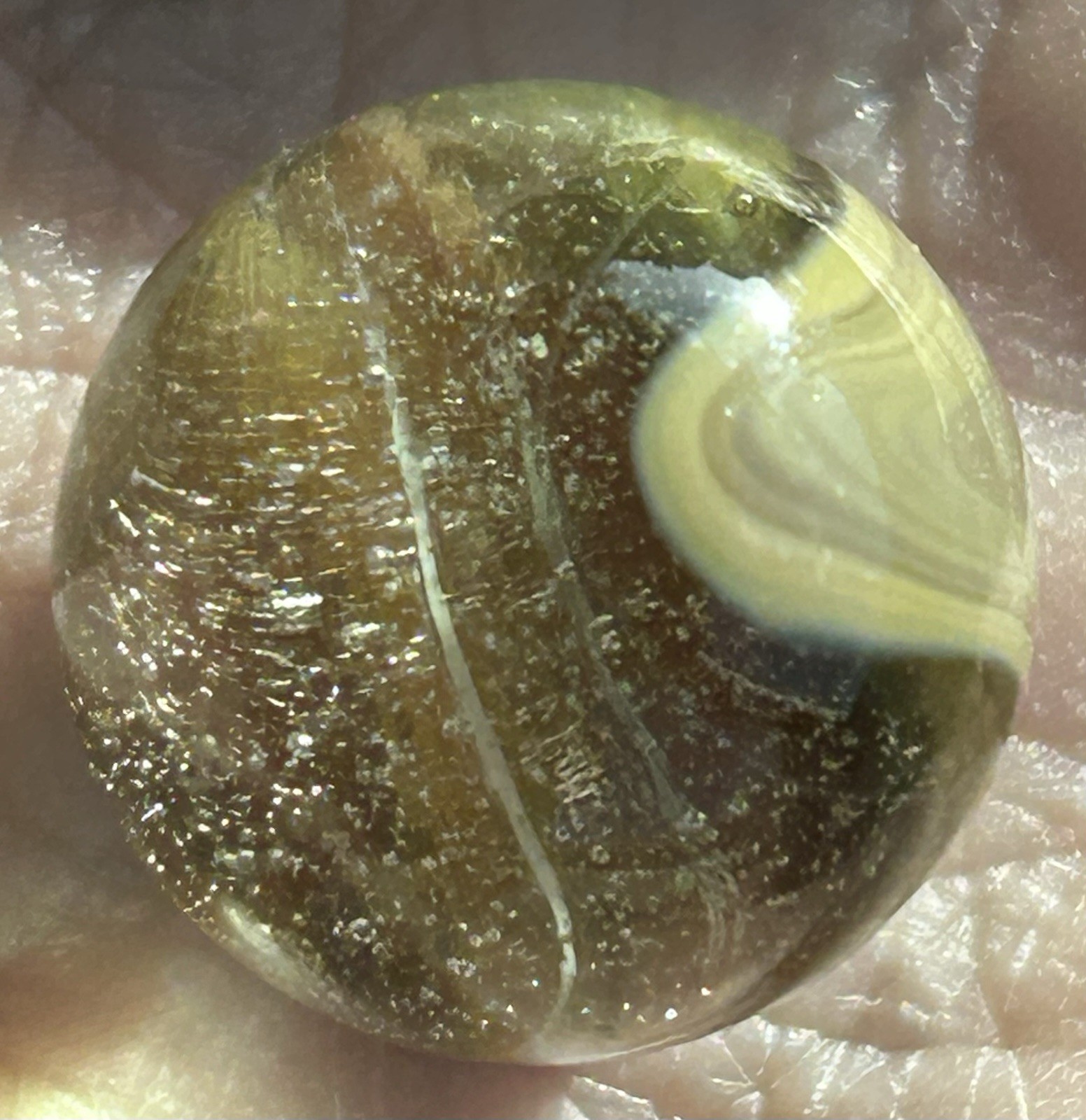 Vintage Christensen Peltier? 0.70” Patch And Swirl Marble Very Unique! HTF Mint!