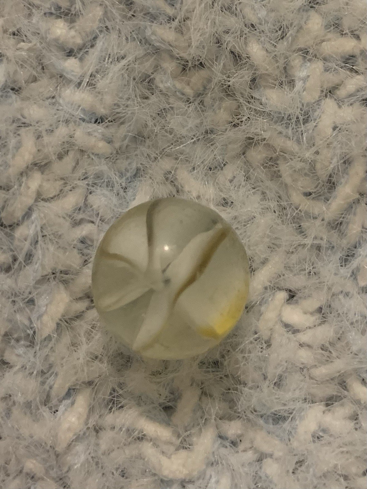 Vitro Hybrid White Brown Six Vane Cat’s Eye Marble