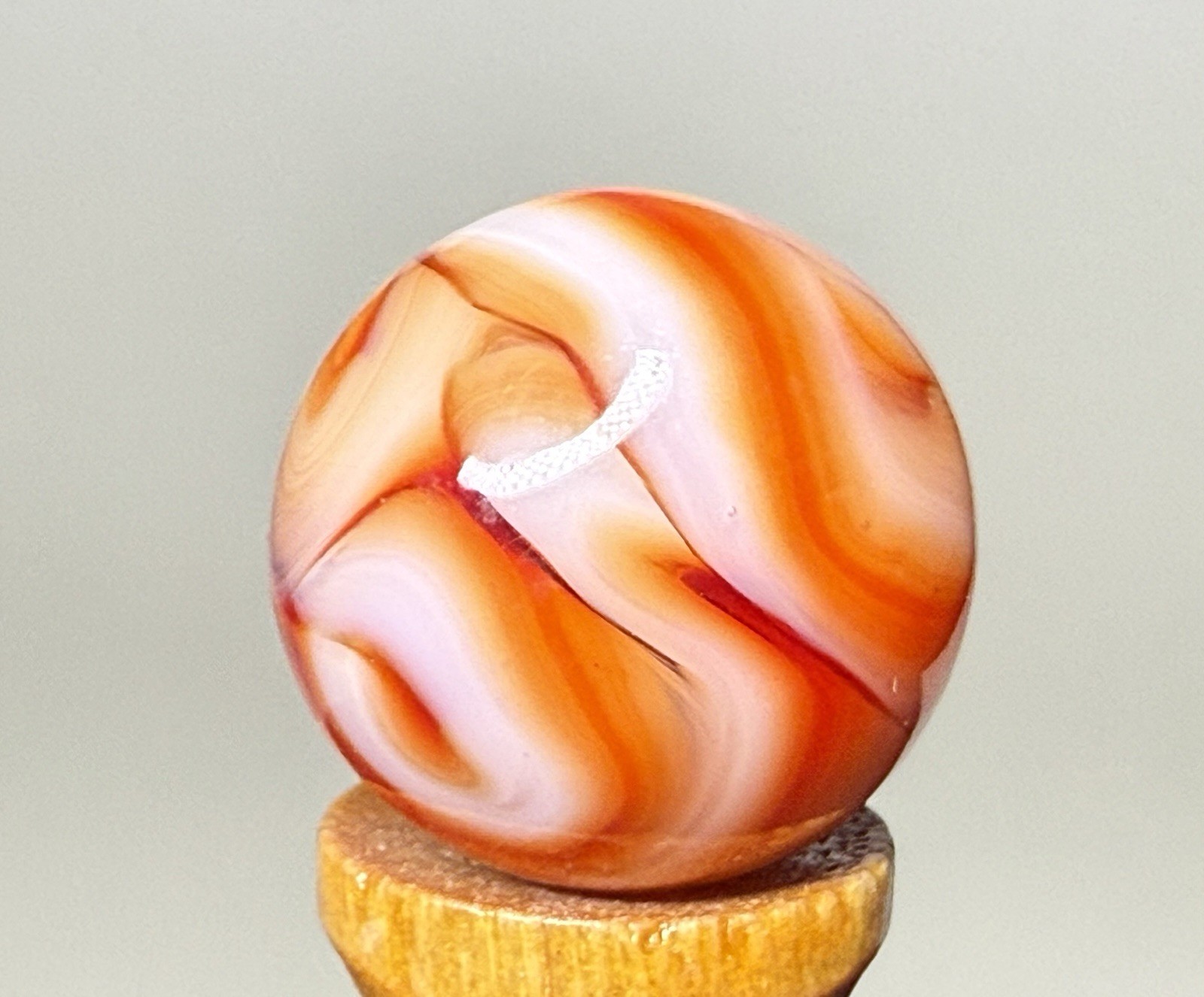 Vintage Champion Agate Furnace Swirl Marble .55” Mint