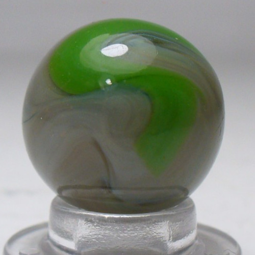 #1064 West Virginia Swirl Marble with Nice Grey and Green Swirls. Alley, Champ