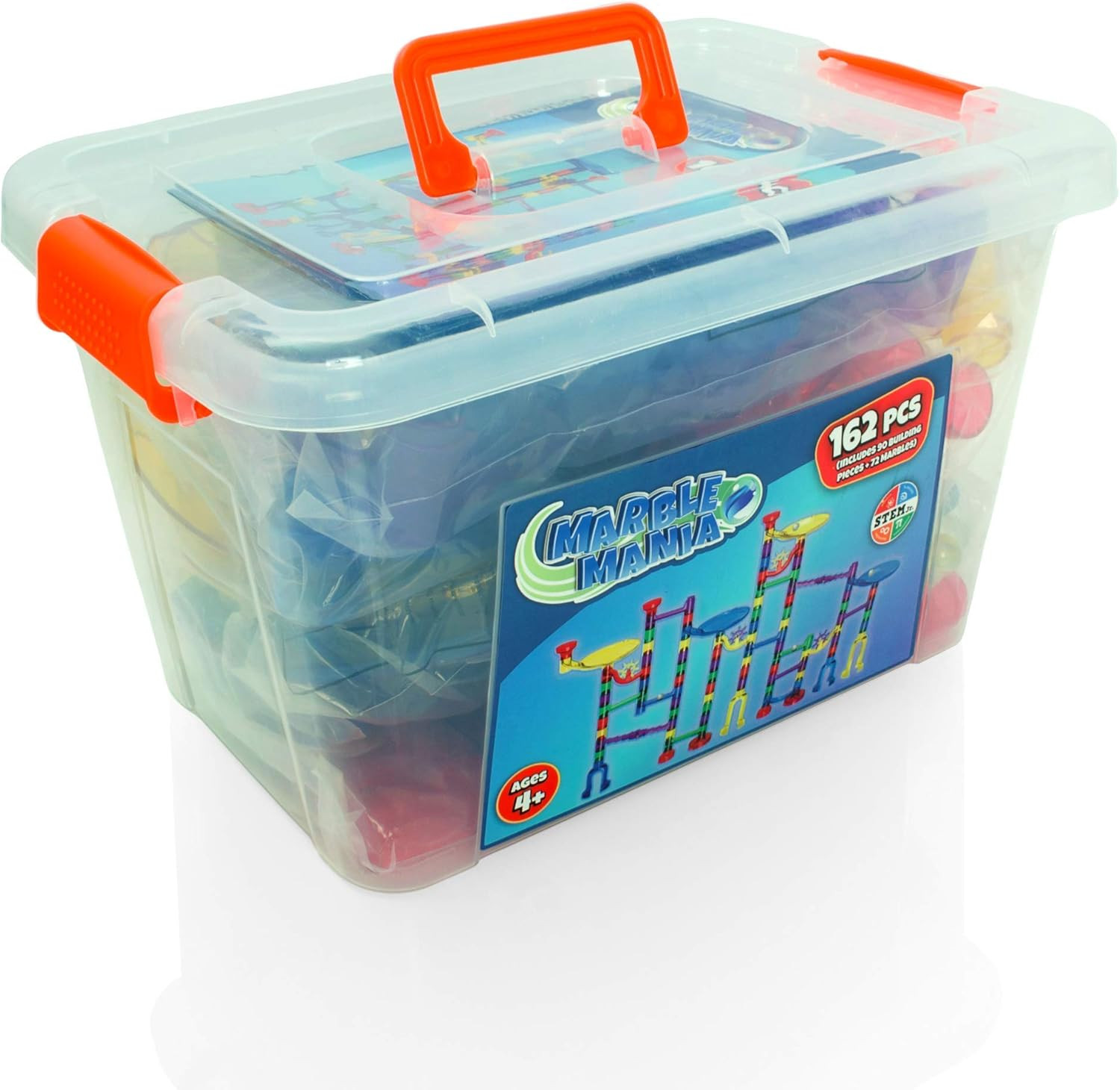 Marble Run – Marble Runs for Kids – 162 Piece plus Storage Tub | Construction To