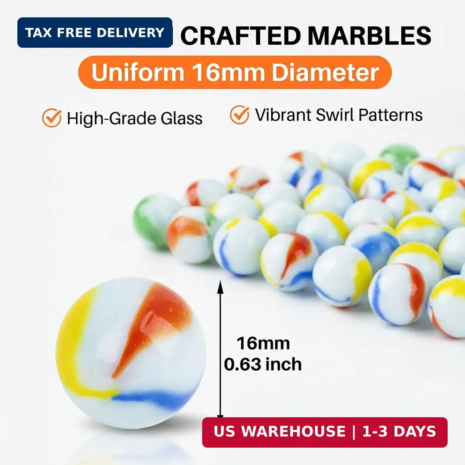 MAQIHAN 78pcs Glass Marbles – Bulk Marble Collection Cat Eye 16mm Ball for Colle