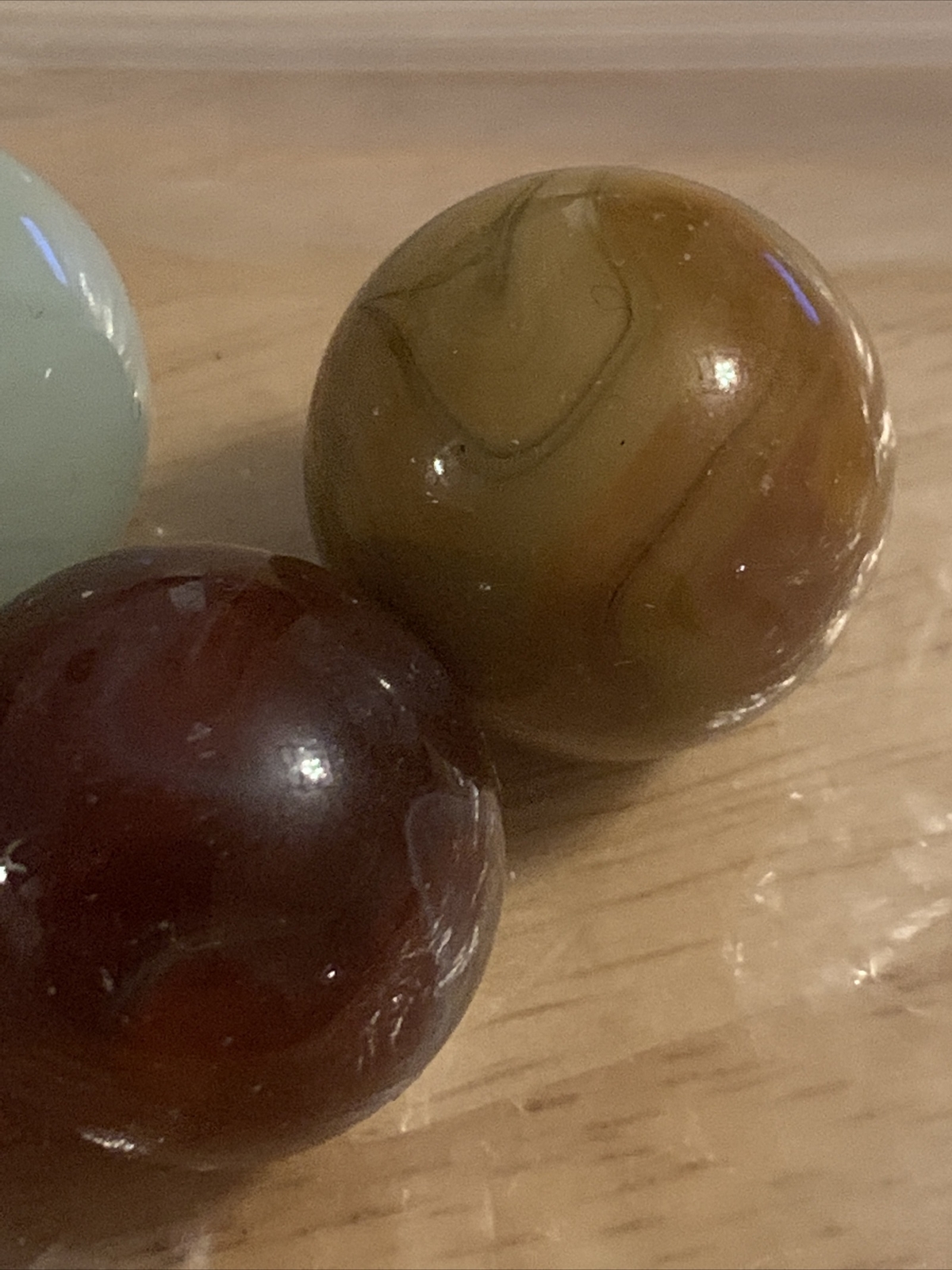 Unique LOOKING Shooter Type Glass Marbles Lot Of 5