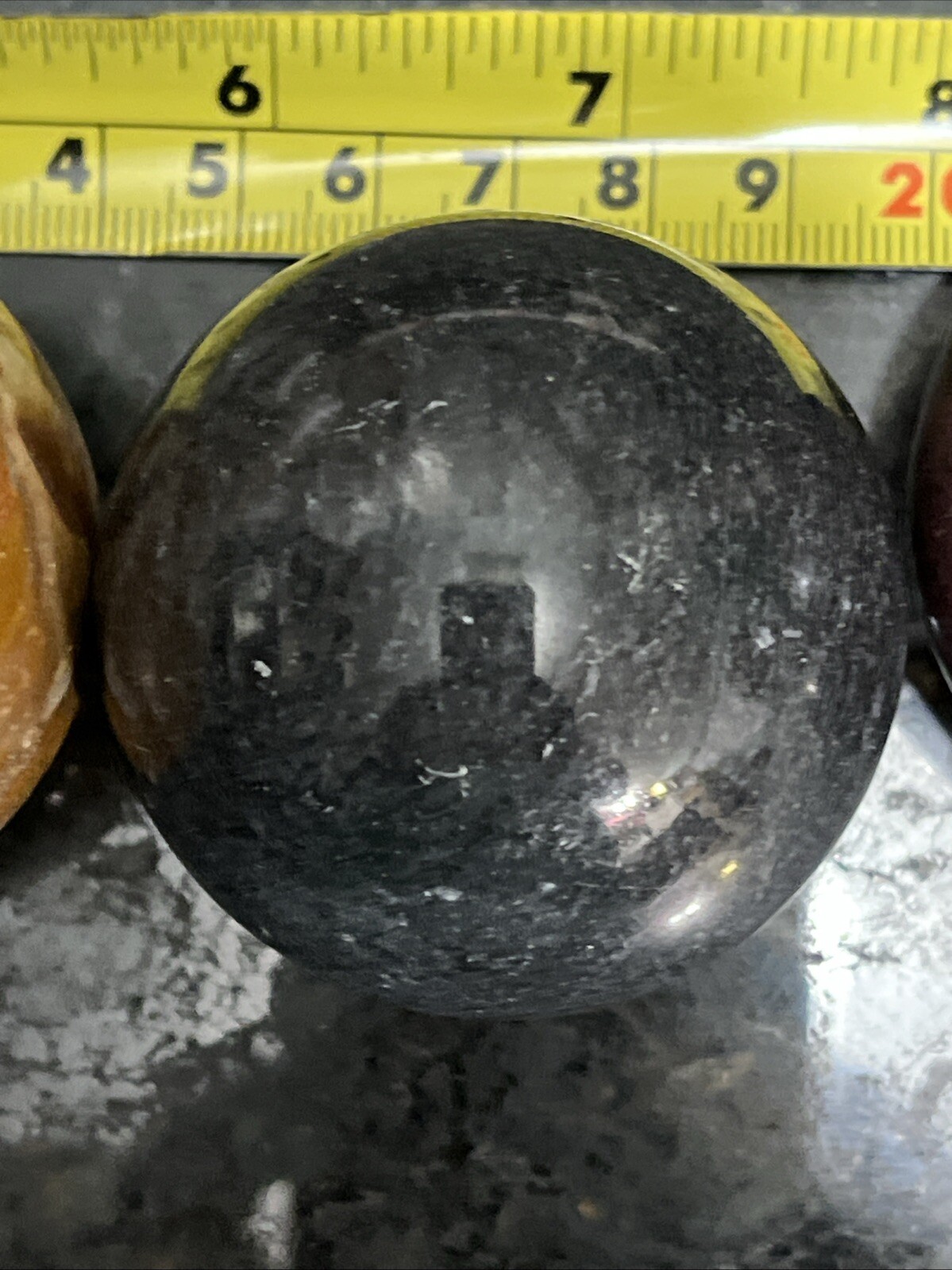 5 VINTAGE LARGE Granite / MARBLE Polished SPHERES
