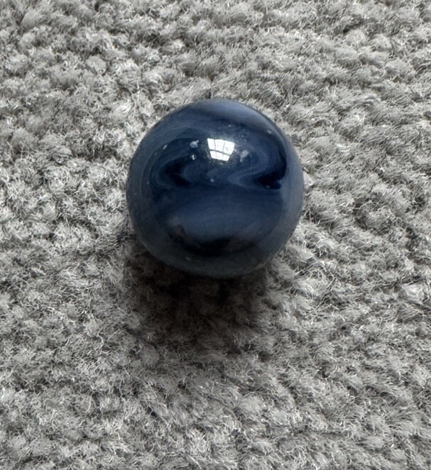 Vintage Vitro Agate Marble Light Blue And Dark Blue .61”