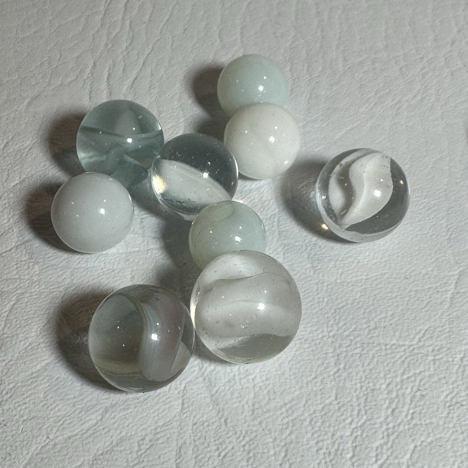 Old Marbles Lot (37) Blue Green Red Yellow White Multi Color/swirl Nice