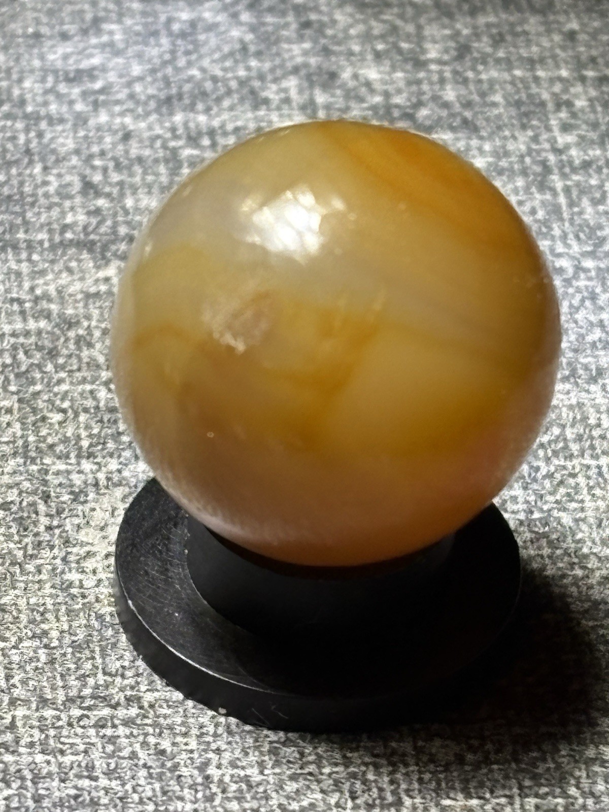 Vintage Faceted Handmade California Agate Marble .64”Tiny Fracture and Chip