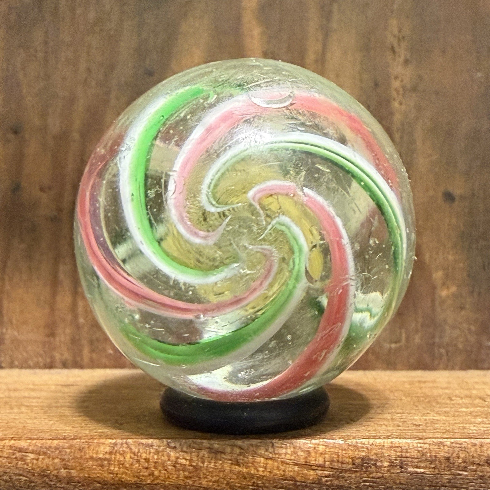 Antique Handmade Latticinio Swirl Marble 15/16” Buffed to “Near Mint” | 318
