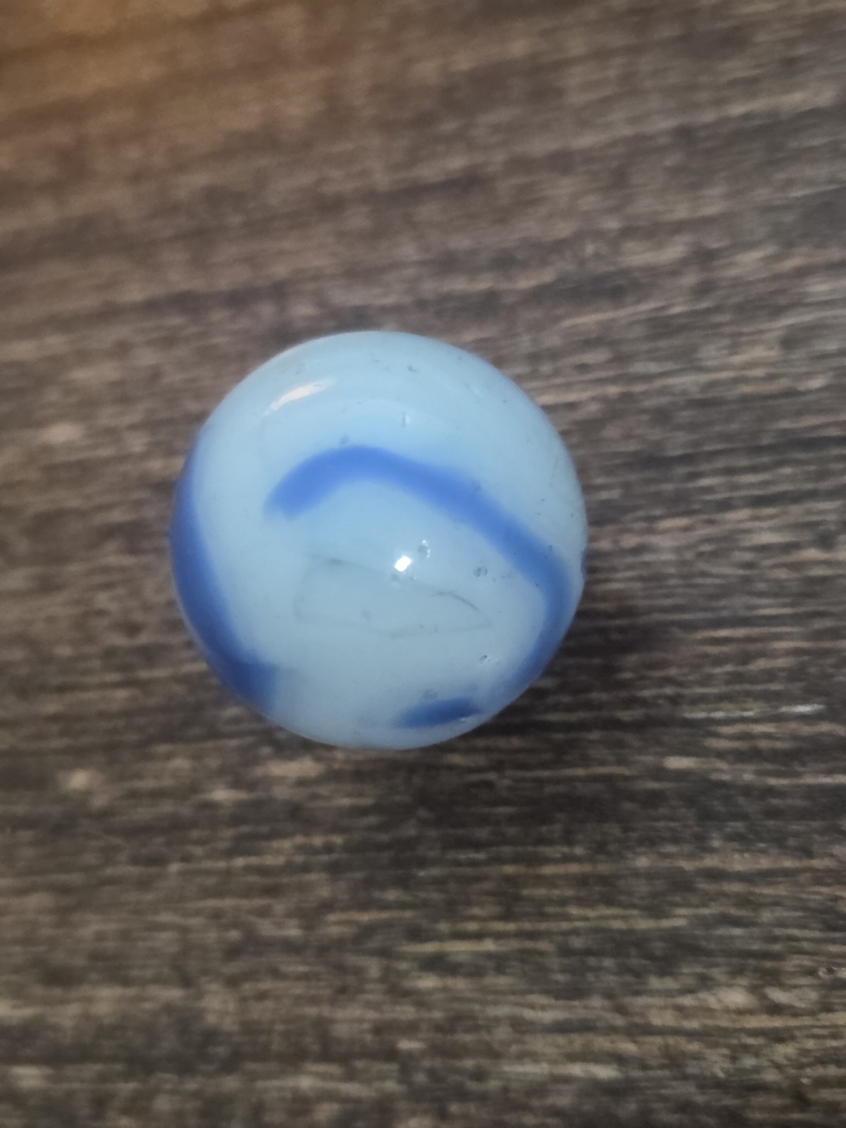 .99 Vintage Marbles – Christensen Agate Blue Swirl Bolder. .99″