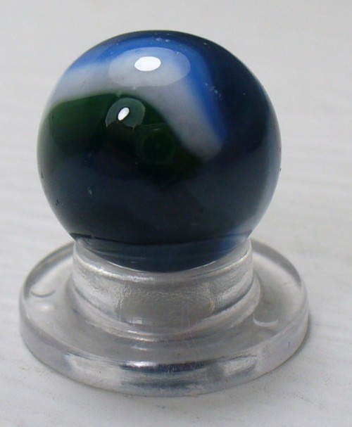 #1060 Vitro Agate Vintage Fancy Conqueror Marble 4 color. Green, Blue, Black