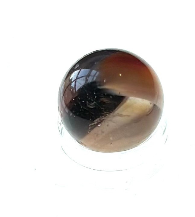 VTG Glass Marble Maybe Master Tiger Eye? Approx. .62″ Very Chipped! #21 As Is