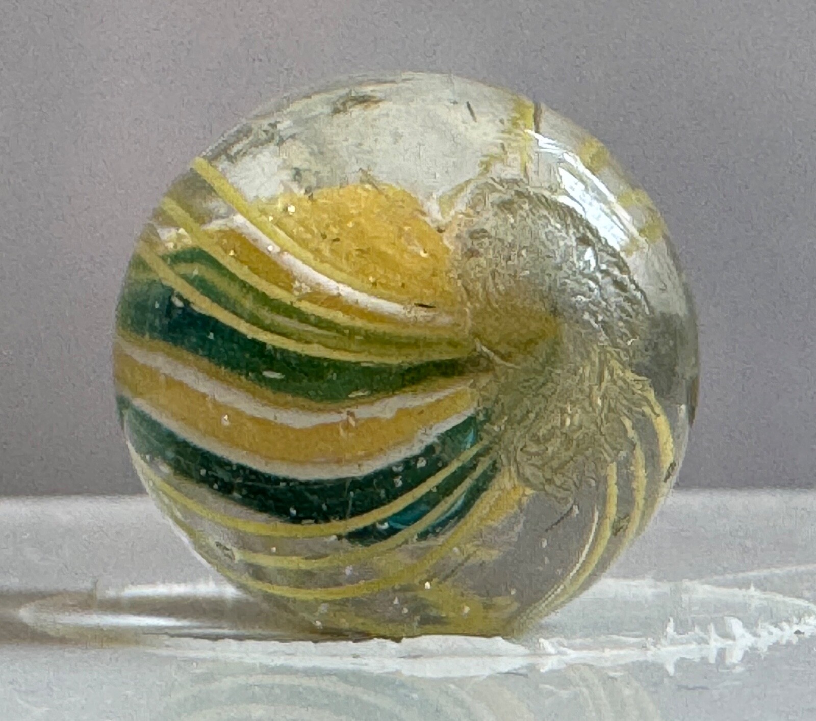 Fantastic Yellow/Green/White Solid Core Marble 18mm (23/32”)