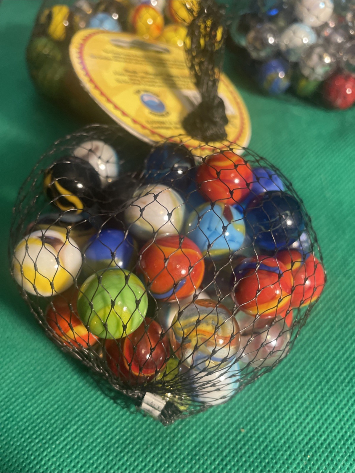 50 Piece Traditional Marbles 49 Plus 1 Shooter 100% Glass 5 Bags