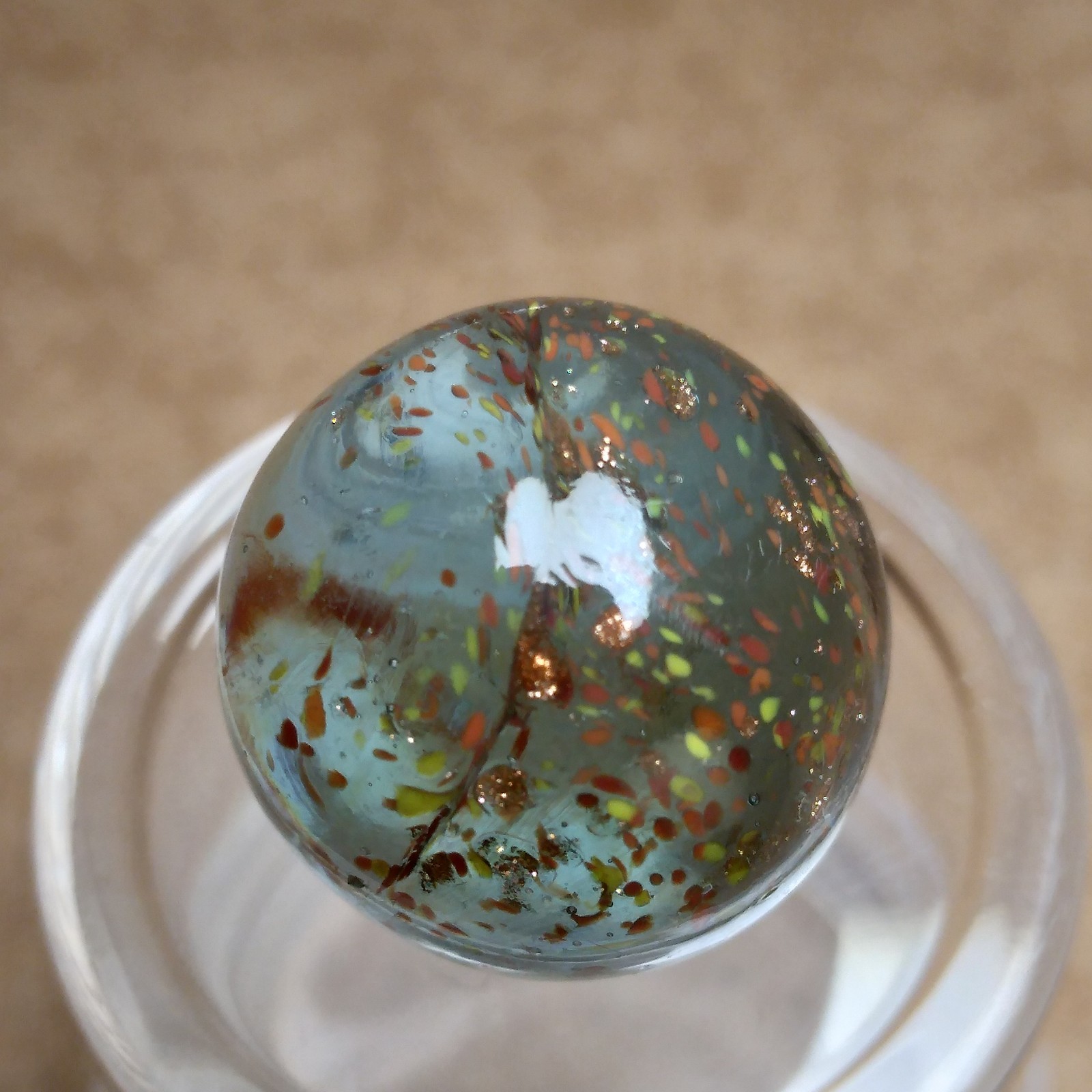.60″ Marble- Vacor Jabo Christensen- Frit, Lutz, Glows- Guinea Atmosphere Style?