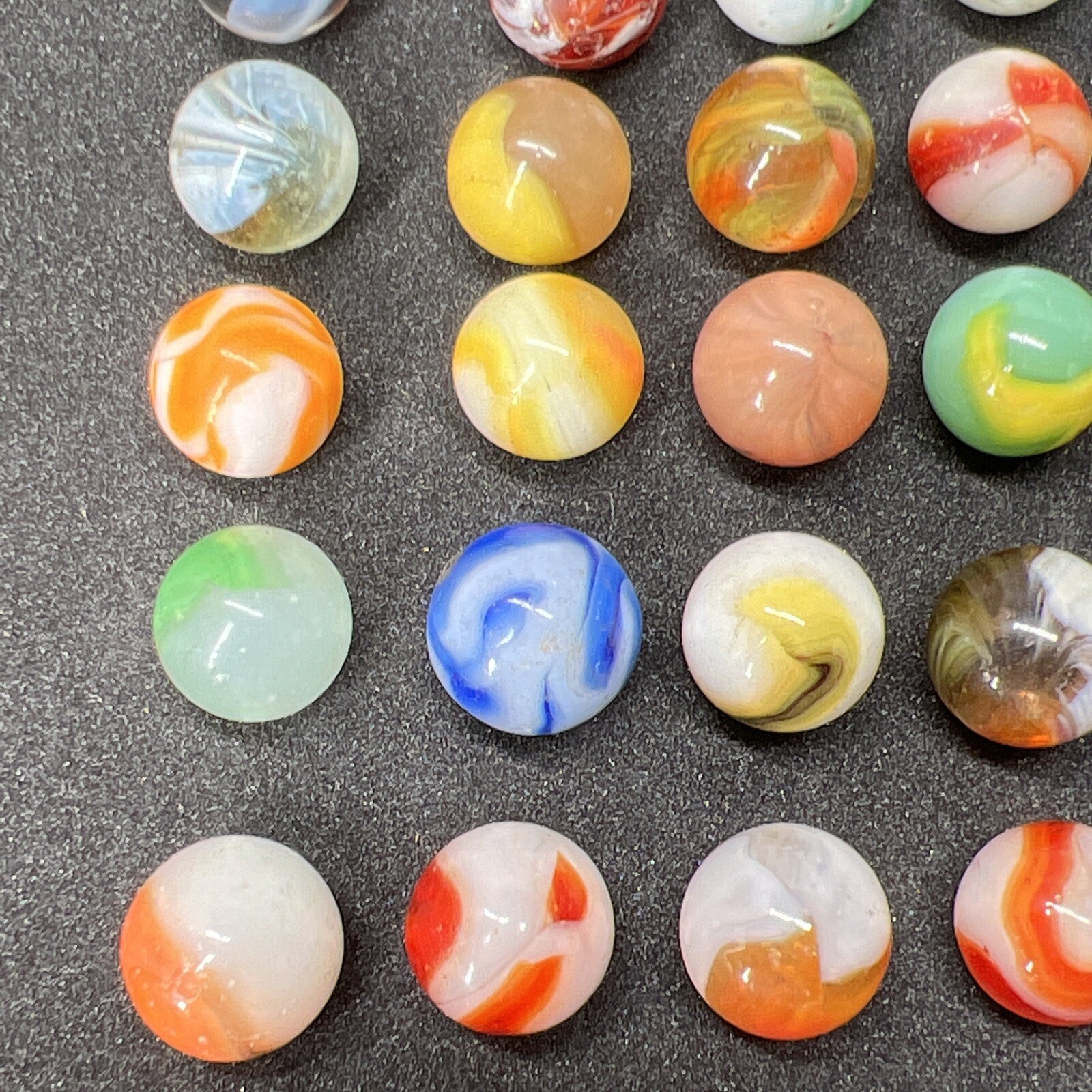Vintage Akro Agate Peltier Christensen Glass Swirl Marble (30 Lot) Great Lot!