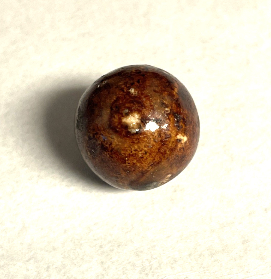 Vintage Antique Bennington Clay Marble – Brown