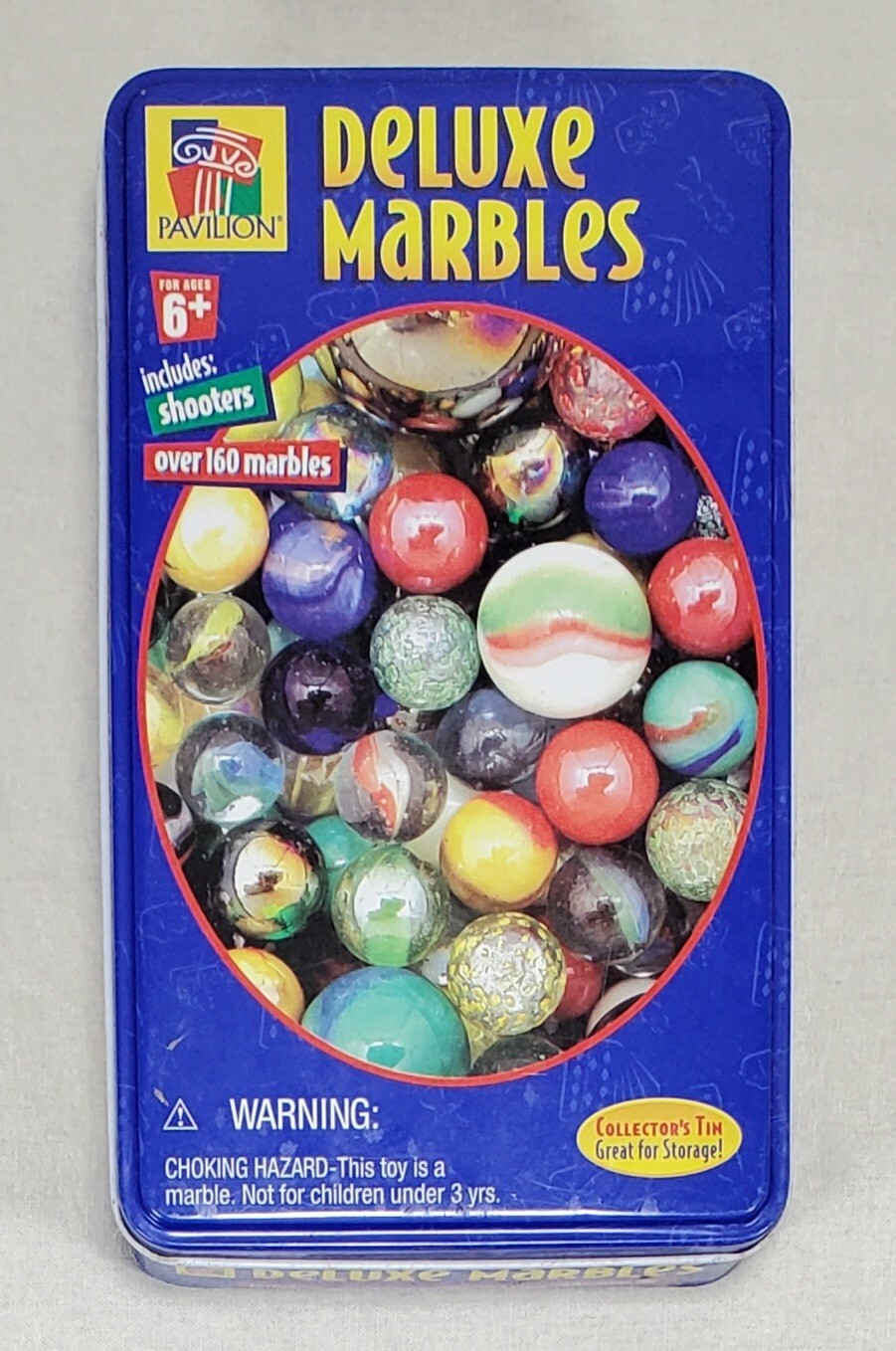 Pavillion Deluxe Marbles 160 includes Shooters In Collector’s Tin