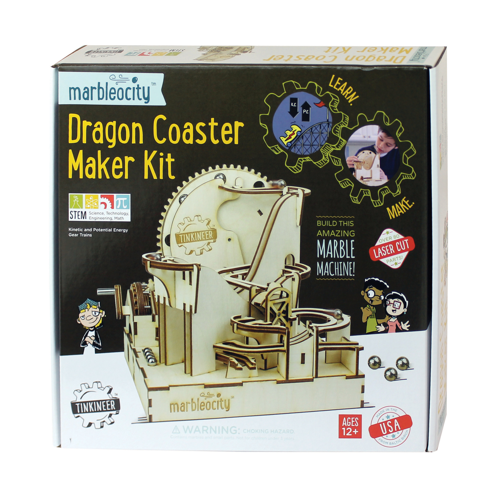 New – PlayMonster Marbleocity – Dragon Coaster Maker Kit – Ages 12+ | 1 player