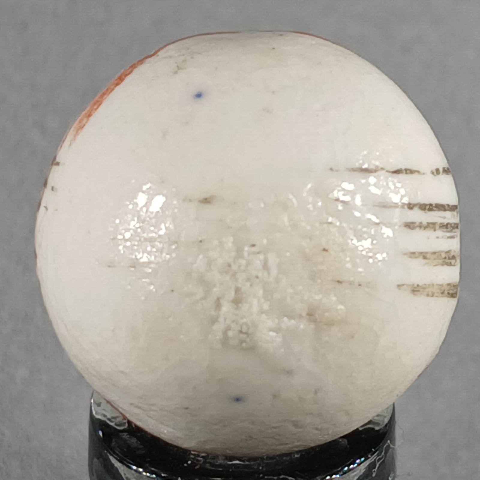 Vintage German Handmade China Glazed Lined Marble .67 Inches NM Condition