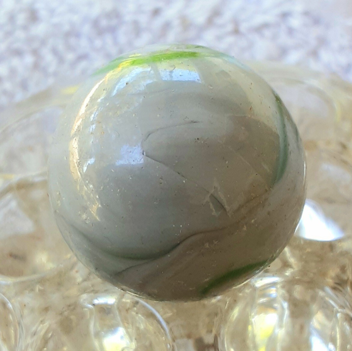 31/32″ Alley Agate Muddy Swirl Slag In Beautiful Mint Condition👌.