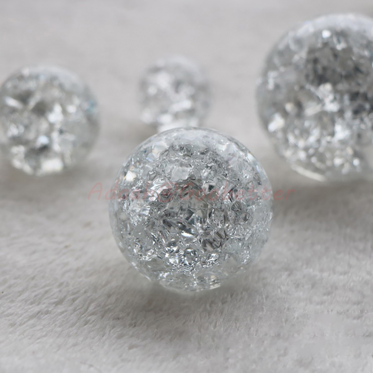Crackle Marbles Glass Ball Beads 30 40 50mm Crafts Jewellery Making Home Decor