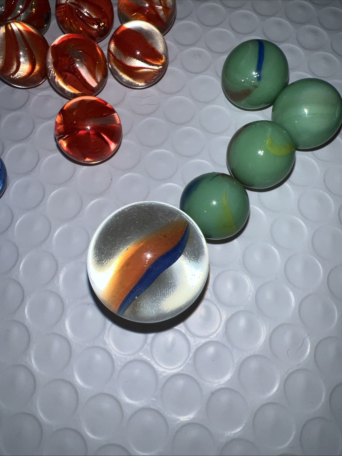 Lot of 43 Antique Vintage Marbles Opaque Swirl Shooter Agate Marble Cats Eye
