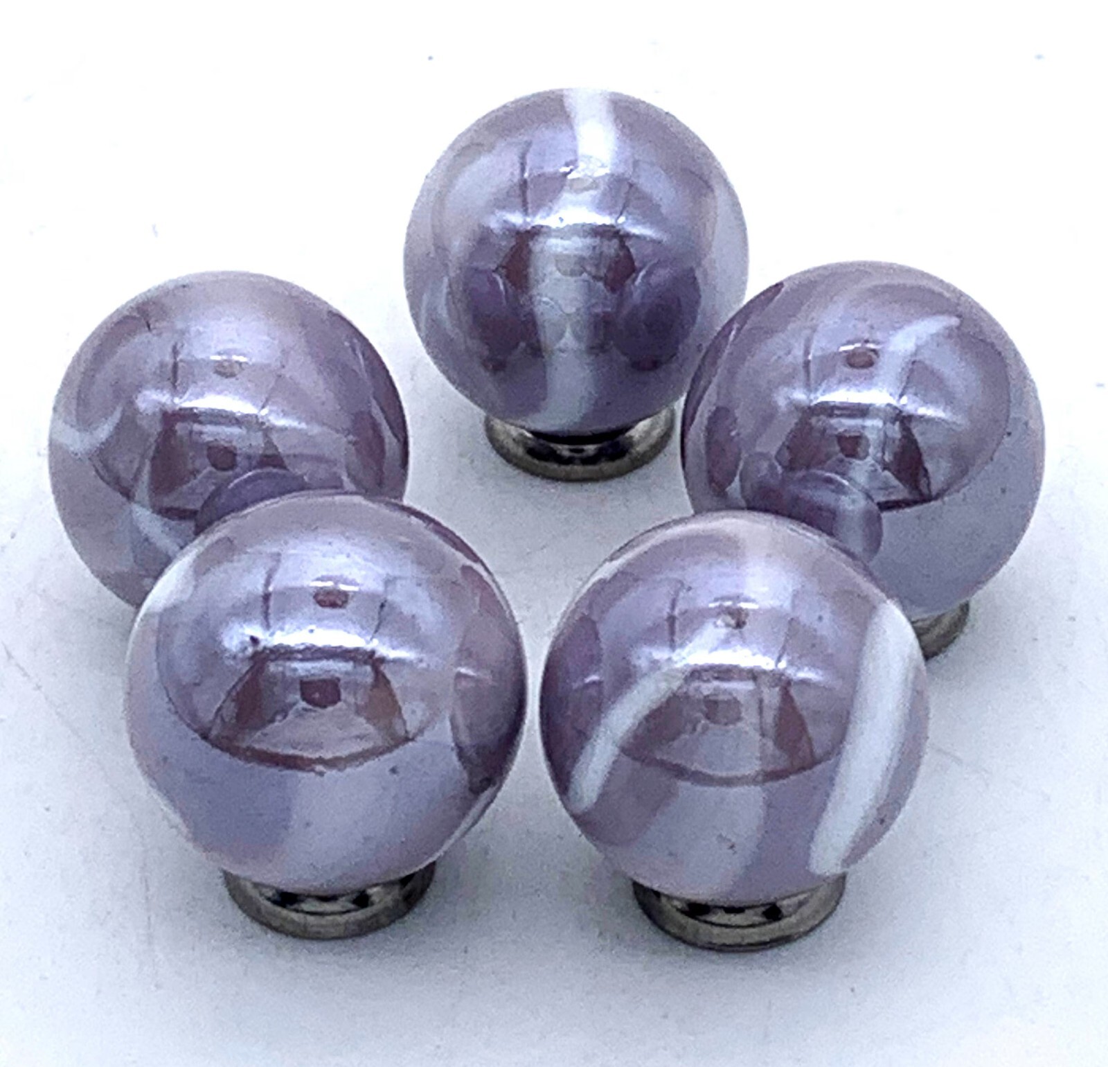 16mm Wizard A Glass Mega Marbles Player 5/8″ PK 5 Pale Lavendar 2009-13 Vacor